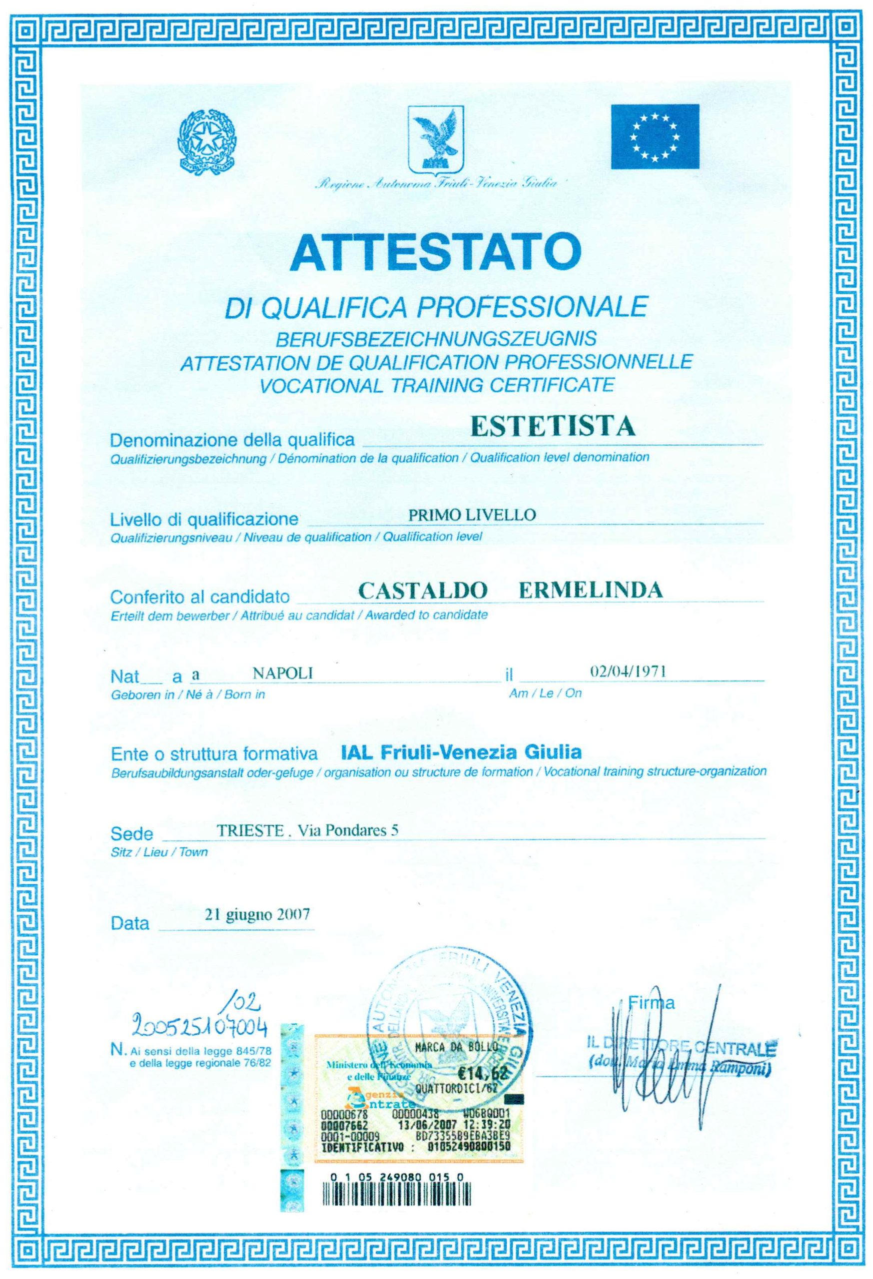 attestato 2